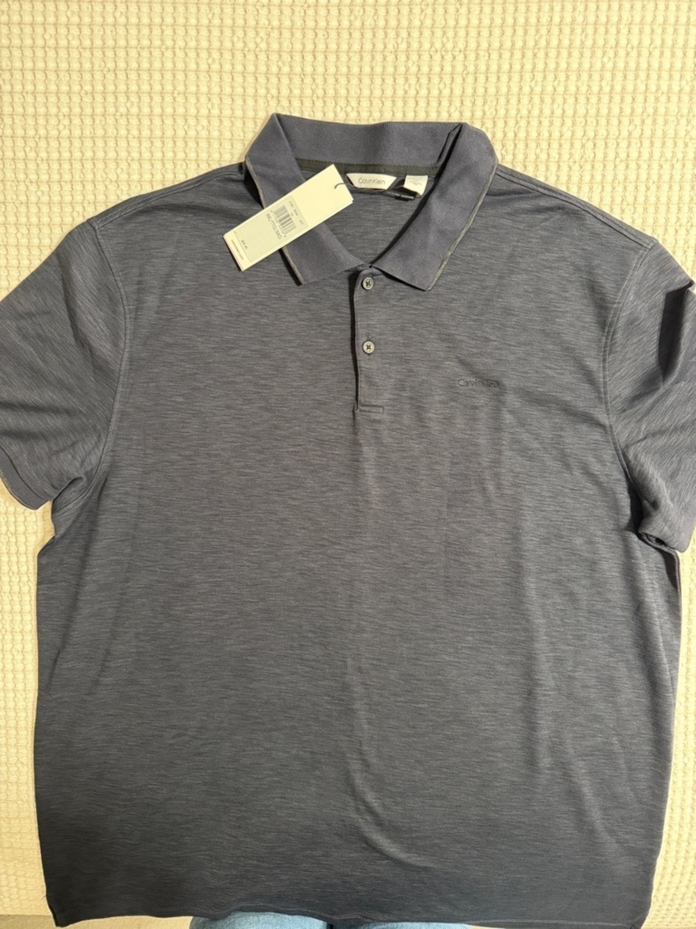 Calvin Klein Men's Heathered Slate Polo Shirt
